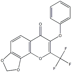 7-phenoxy-8-(trifluoromethyl)-6H-[1,3]dioxolo[4,5-h]chromen-6-one Structure