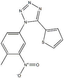 1-{3-nitro-4-methylphenyl}-5-thien-2-yl-1H-tetraazole 구조식 이미지