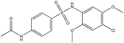 N-{4-[(4-chloro-2,5-dimethoxyanilino)sulfonyl]phenyl}acetamide 구조식 이미지