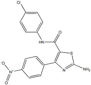 2-amino-N-(4-chlorophenyl)-4-{4-nitrophenyl}-1,3-thiazole-5-carboxamide 구조식 이미지