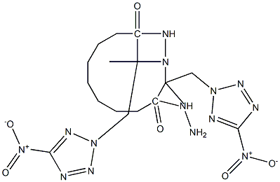 N'~1~,N'~9~-bis(2-{5-nitro-2H-tetraazol-2-yl}-1-methylethylidene)nonanedihydrazide Structure