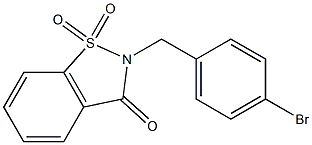 2-(4-bromobenzyl)-1,2-benzisothiazol-3(2H)-one 1,1-dioxide Structure