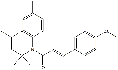 methyl 4-[3-oxo-3-(2,2,4,6-tetramethyl-1(2H)-quinolinyl)-1-propenyl]phenyl ether 구조식 이미지