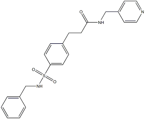 3-{4-[(benzylamino)sulfonyl]phenyl}-N-(4-pyridinylmethyl)propanamide 구조식 이미지