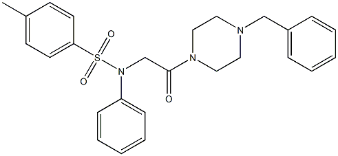 N-[2-(4-benzyl-1-piperazinyl)-2-oxoethyl]-4-methyl-N-phenylbenzenesulfonamide Structure