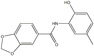 N-(2-hydroxy-5-methylphenyl)-1,3-benzodioxole-5-carboxamide Structure