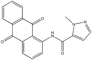 N-(9,10-dioxo-9,10-dihydro-1-anthracenyl)-1-methyl-1H-pyrazole-5-carboxamide Structure