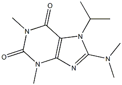 8-(dimethylamino)-7-isopropyl-1,3-dimethyl-3,7-dihydro-1H-purine-2,6-dione 구조식 이미지