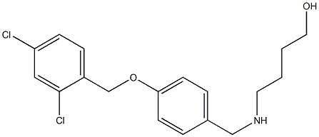 4-({4-[(2,4-dichlorobenzyl)oxy]benzyl}amino)-1-butanol 구조식 이미지