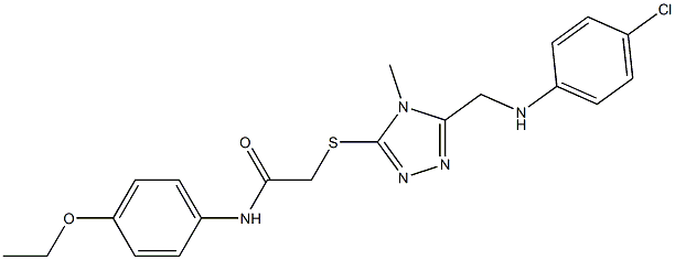 2-({5-[(4-chloroanilino)methyl]-4-methyl-4H-1,2,4-triazol-3-yl}sulfanyl)-N-(4-ethoxyphenyl)acetamide Structure