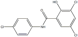 3,5-dichloro-N-(4-chlorophenyl)-2-hydroxybenzamide 구조식 이미지
