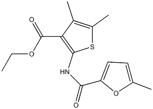 ethyl 4,5-dimethyl-2-[(5-methyl-2-furoyl)amino]-3-thiophenecarboxylate Structure