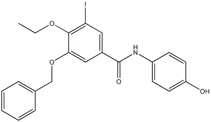 3-(benzyloxy)-4-ethoxy-N-(4-hydroxyphenyl)-5-iodobenzamide Structure