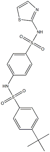 4-{[(4-tert-butylphenyl)sulfonyl]amino}-N-(1,3-thiazol-2-yl)benzenesulfonamide 구조식 이미지