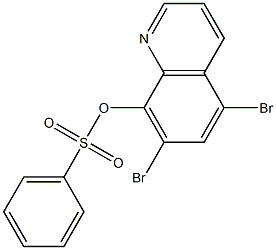 5,7-dibromo-8-quinolinyl benzenesulfonate 구조식 이미지