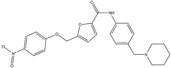 5-({4-nitrophenoxy}methyl)-N-[4-(1-piperidinylmethyl)phenyl]-2-furamide 구조식 이미지