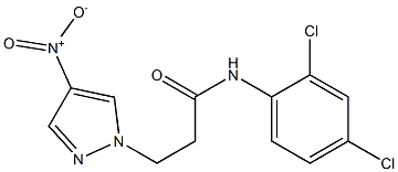 N-(2,4-dichlorophenyl)-3-{4-nitro-1H-pyrazol-1-yl}propanamide Structure