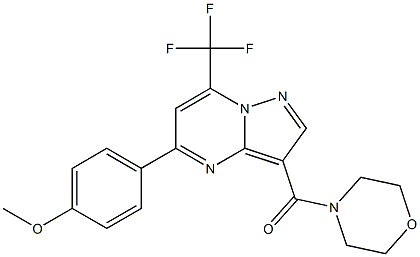 5-(4-methoxyphenyl)-3-(4-morpholinylcarbonyl)-7-(trifluoromethyl)pyrazolo[1,5-a]pyrimidine Structure