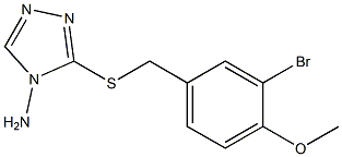 3-[(3-bromo-4-methoxybenzyl)sulfanyl]-4H-1,2,4-triazol-4-amine 구조식 이미지