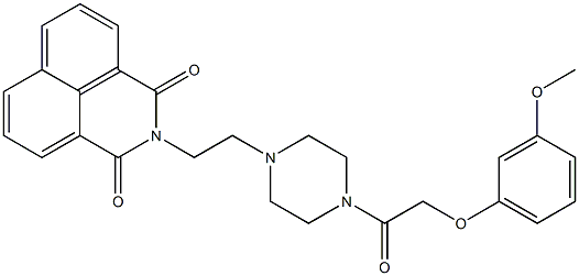 2-(2-{4-[(3-methoxyphenoxy)acetyl]-1-piperazinyl}ethyl)-1H-benzo[de]isoquinoline-1,3(2H)-dione Structure