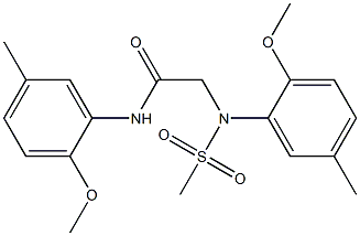 2-[2-methoxy-5-methyl(methylsulfonyl)anilino]-N-(2-methoxy-5-methylphenyl)acetamide Structure