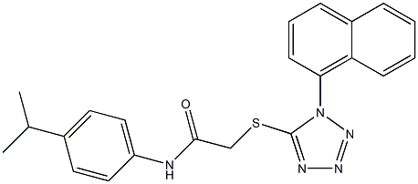 N-(4-isopropylphenyl)-2-{[1-(1-naphthyl)-1H-tetraazol-5-yl]sulfanyl}acetamide Structure