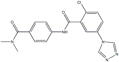 2-chloro-N-{4-[(dimethylamino)carbonyl]phenyl}-5-(4H-1,2,4-triazol-4-yl)benzamide Structure