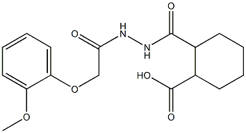 2-({2-[(2-methoxyphenoxy)acetyl]hydrazino}carbonyl)cyclohexanecarboxylic acid 구조식 이미지