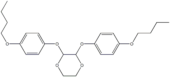 2,3-bis(4-butoxyphenoxy)-1,4-dioxane Structure