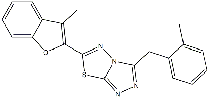 6-(3-methyl-1-benzofuran-2-yl)-3-(2-methylbenzyl)[1,2,4]triazolo[3,4-b][1,3,4]thiadiazole Structure