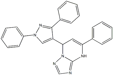 7-(1,3-diphenyl-1H-pyrazol-4-yl)-5-phenyl-4,7-dihydro[1,2,4]triazolo[1,5-a]pyrimidine Structure