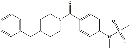 N-{4-[(4-benzyl-1-piperidinyl)carbonyl]phenyl}-N-methylmethanesulfonamide Structure