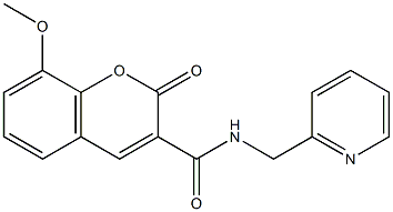 8-methoxy-2-oxo-N-(pyridin-2-ylmethyl)-2H-chromene-3-carboxamide 구조식 이미지