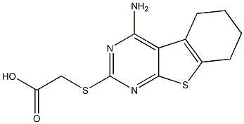 [(4-amino-5,6,7,8-tetrahydro[1]benzothieno[2,3-d]pyrimidin-2-yl)sulfanyl]acetic acid Structure