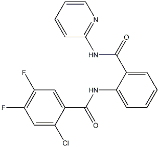 2-chloro-4,5-difluoro-N-{2-[(2-pyridinylamino)carbonyl]phenyl}benzamide Structure