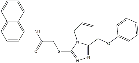 2-{[4-allyl-5-(phenoxymethyl)-4H-1,2,4-triazol-3-yl]sulfanyl}-N-(1-naphthyl)acetamide 구조식 이미지