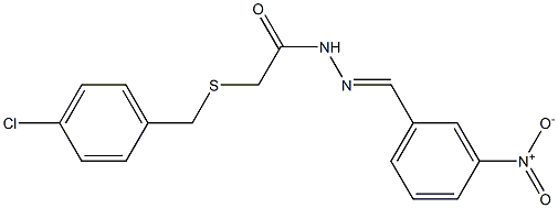 2-[(4-chlorobenzyl)sulfanyl]-N'-{3-nitrobenzylidene}acetohydrazide Structure