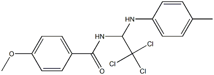 4-methoxy-N-[2,2,2-trichloro-1-[(4-methylphenyl)amino]ethyl]benzamide Structure