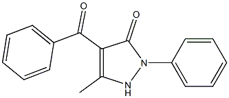 1-Phenyl-3-methyl-4-benzoyl-5-pyrazolone 구조식 이미지