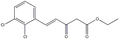 Ethyl 2,3-dichlorobenzylideneacetylacetate Structure