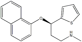 R-N-Methyl-3-(1-napthyloxy)-3-(2-thienyl)propylamine. 구조식 이미지