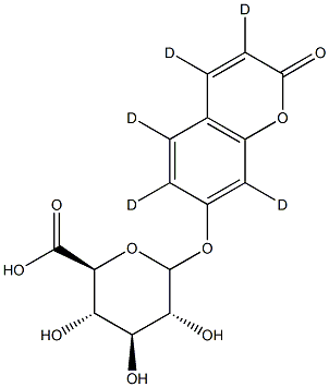 7-Hydroxycoumarin-d5 glucuronide 구조식 이미지