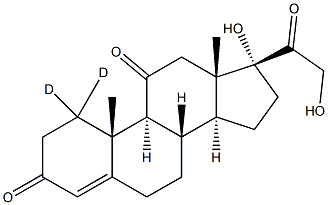 Cortisone-d2 구조식 이미지