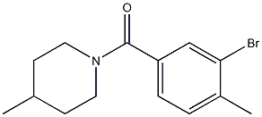 (3-bromo-4-methylphenyl)(4-methyl-1-piperidinyl)methanone Structure