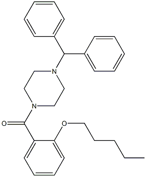 (4-benzhydryl-1-piperazinyl)[2-(pentyloxy)phenyl]methanone 구조식 이미지