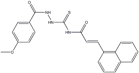 (E)-N-{[2-(4-methoxybenzoyl)hydrazino]carbothioyl}-3-(1-naphthyl)-2-propenamide Structure