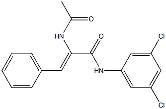 (Z)-2-(acetylamino)-N-(3,5-dichlorophenyl)-3-phenyl-2-propenamide 구조식 이미지