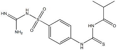 {[amino(imino)methyl]amino}(4-{[(isobutyrylamino)carbothioyl]amino}phenyl)dioxo-lambda~6~-sulfane 구조식 이미지