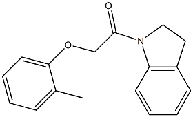 1-(2,3-dihydro-1H-indol-1-yl)-2-(2-methylphenoxy)-1-ethanone Structure