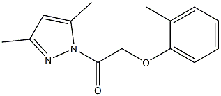 1-(3,5-dimethyl-1H-pyrazol-1-yl)-2-(2-methylphenoxy)-1-ethanone Structure